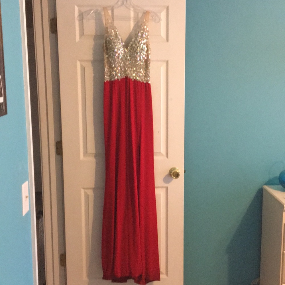 Red JVN by jovani prom dress